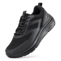 FitVille Men Extra Wide Sneakers Breathable Lightweight Walking Shoes Black/Blue